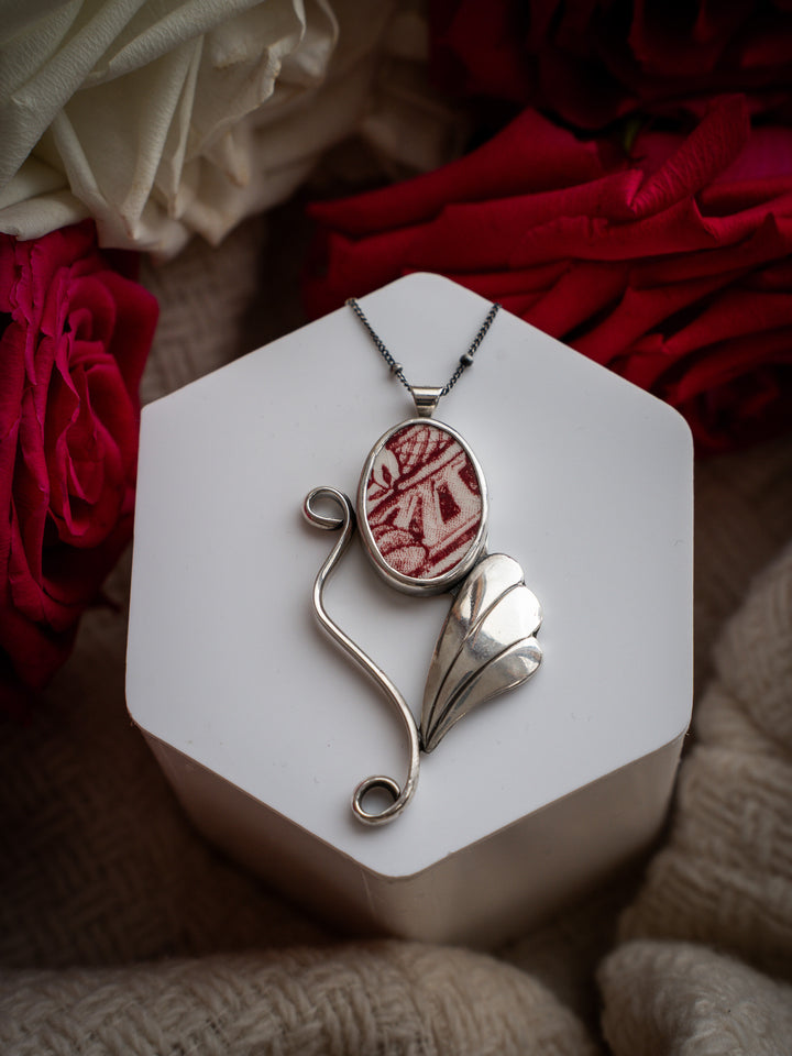 Vintage Ceramic Pendant - Gwendolyn