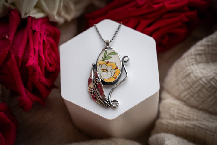 Vintage Ceramic Pendant - Harriet