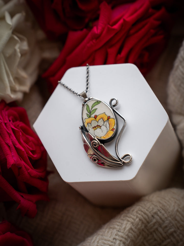 Vintage Ceramic Pendant - Harriet