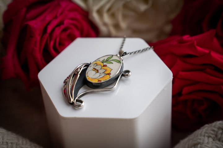 Vintage Ceramic Pendant - Harriet