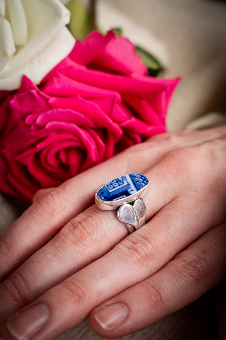 Vintage Ceramic Ring - Opal