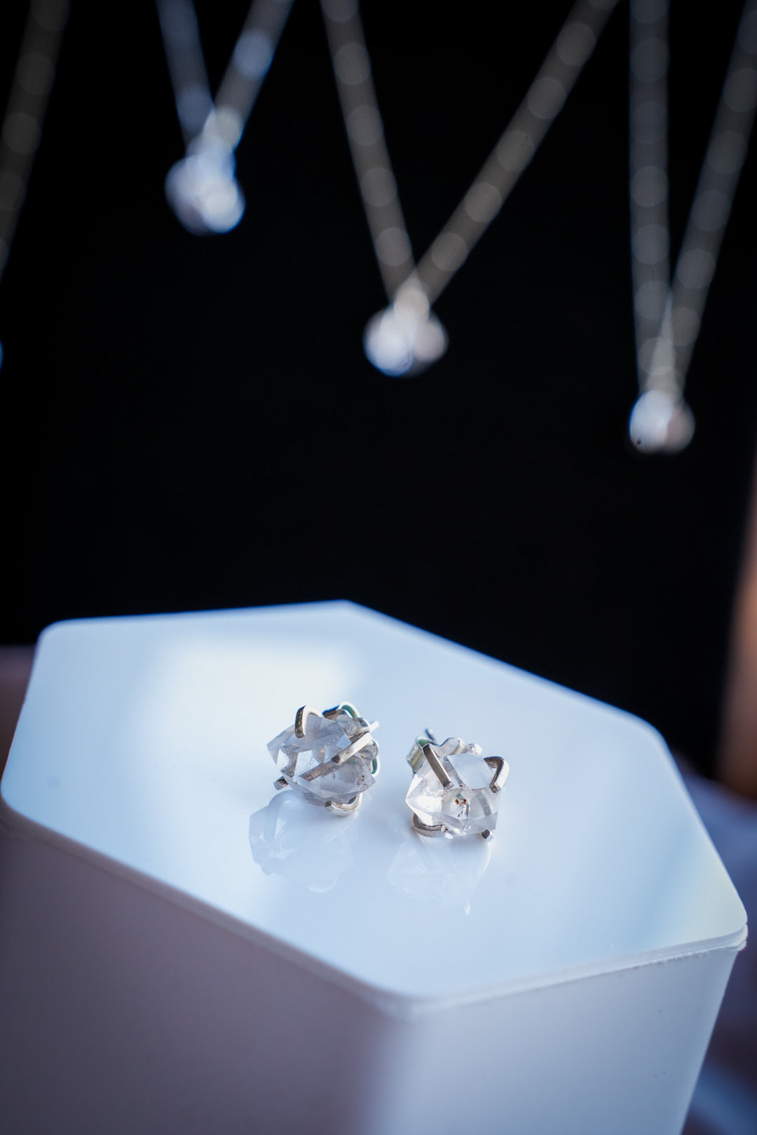 Large Herkimer Diamond Studs