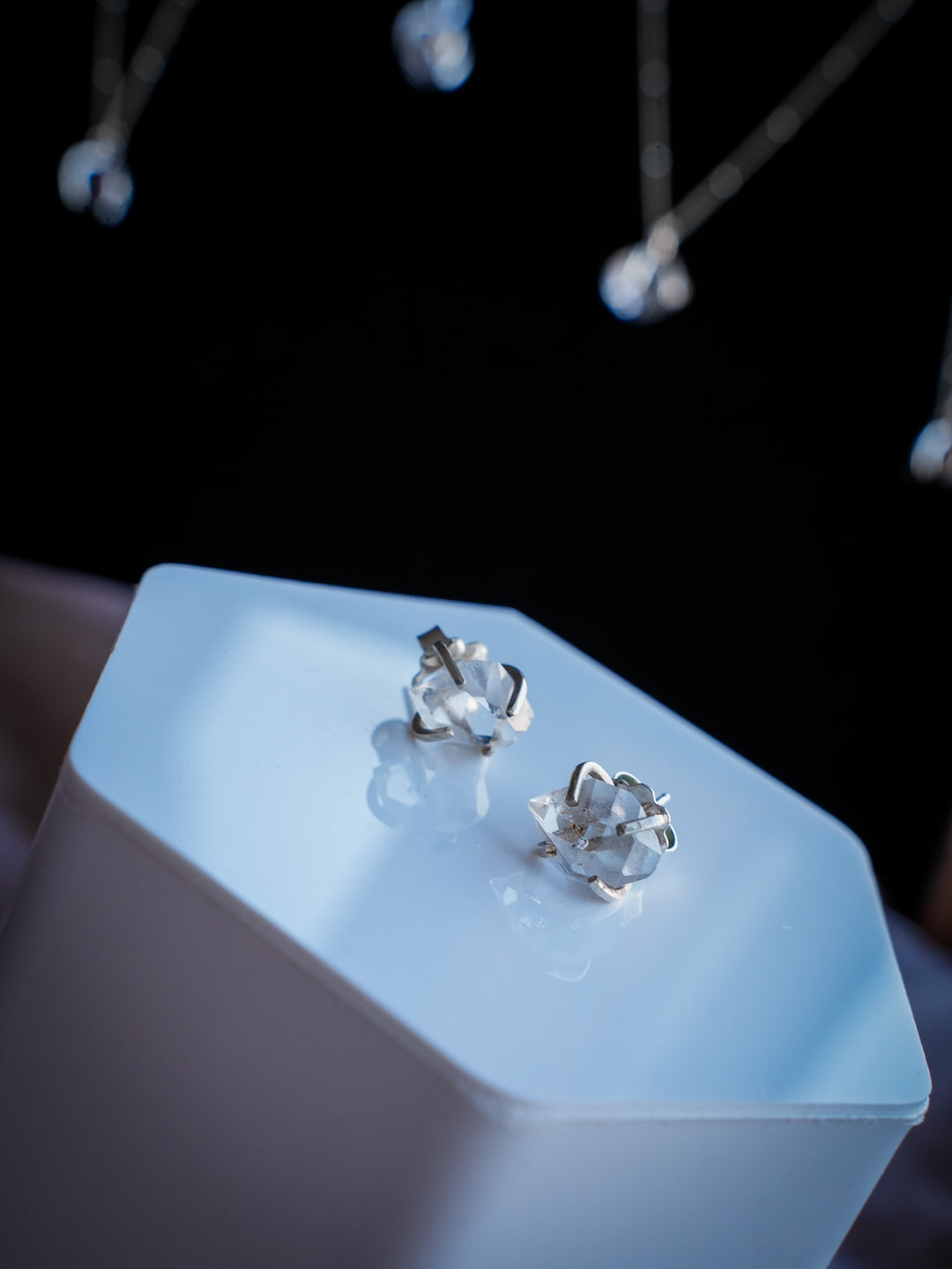 Large Herkimer Diamond Studs