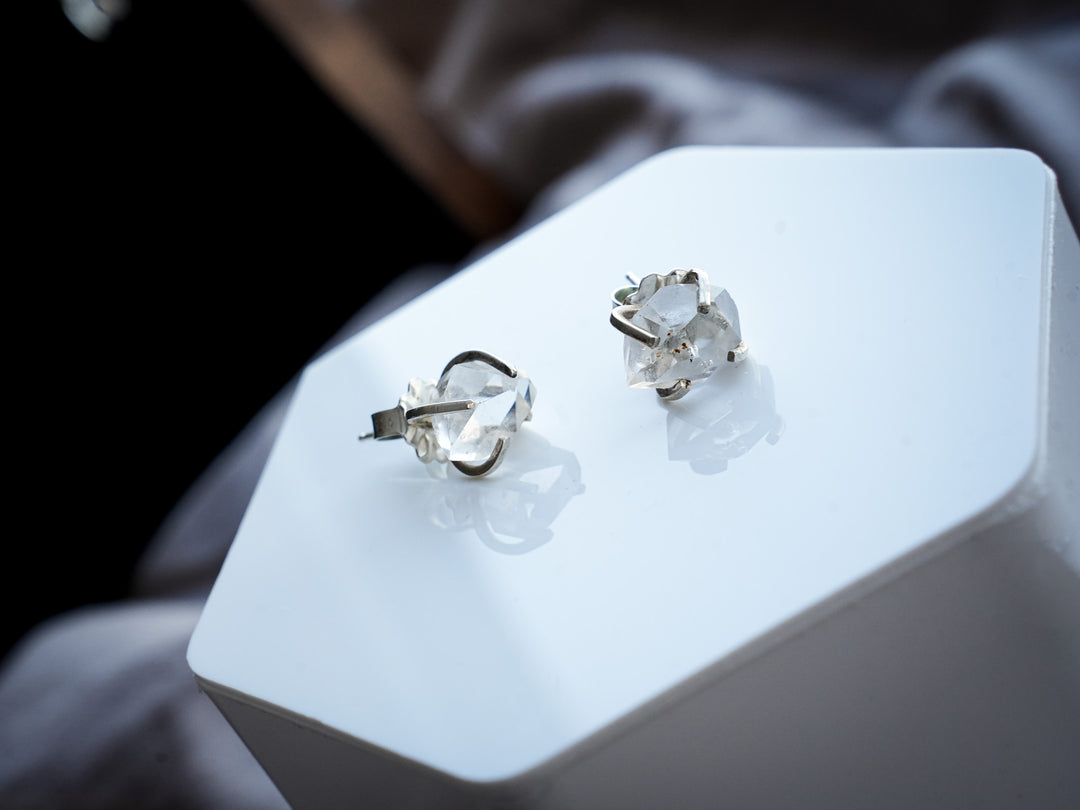 Large Herkimer Diamond Studs