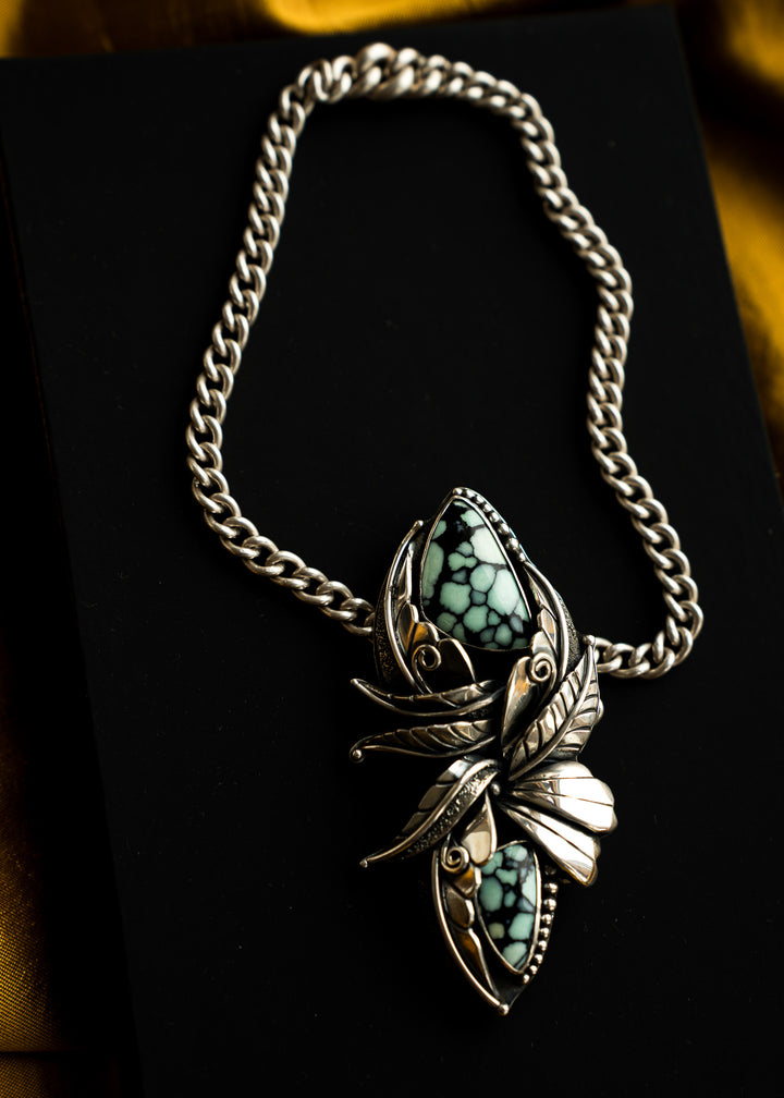 Custom Double Desert Bloom Variscite Pendant - The Becoming