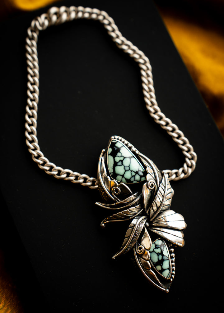 Custom Double Desert Bloom Variscite Pendant - The Becoming