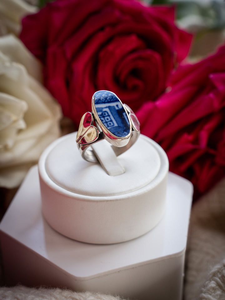Vintage Ceramic Ring - Opal