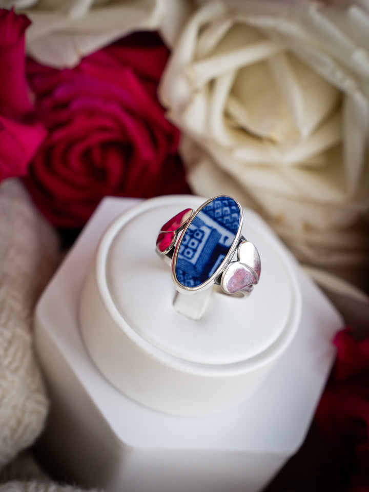 Vintage Ceramic Ring - Opal