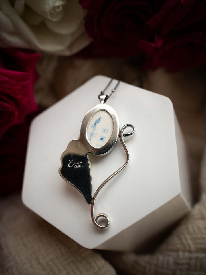 Vintage Ceramic Pendant - Gwendolyn