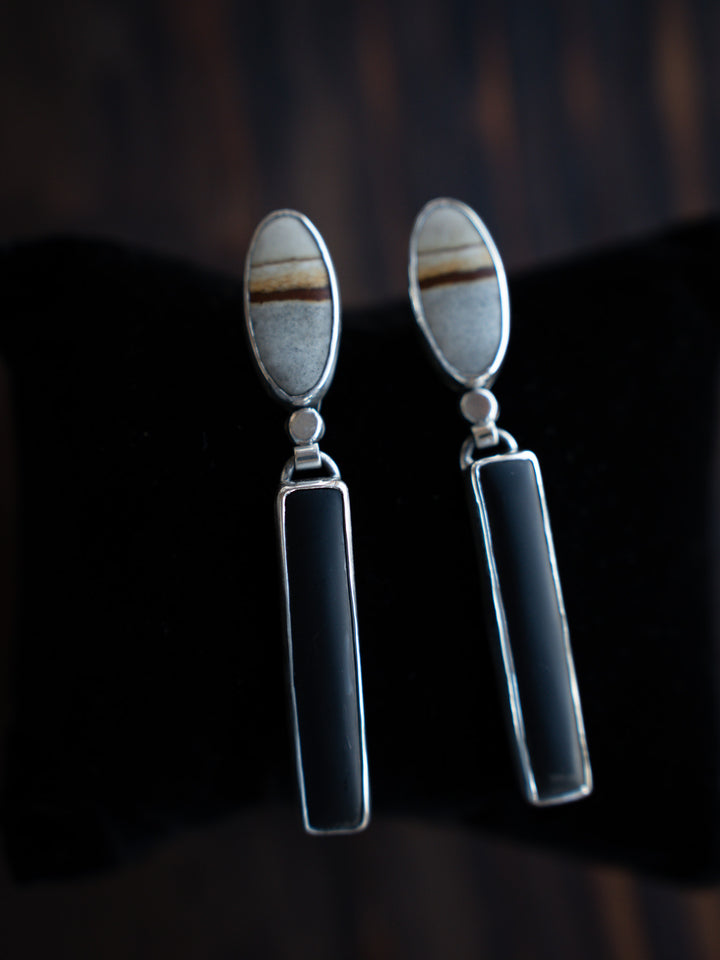 Starry Night Jasper Earrings - Constellation