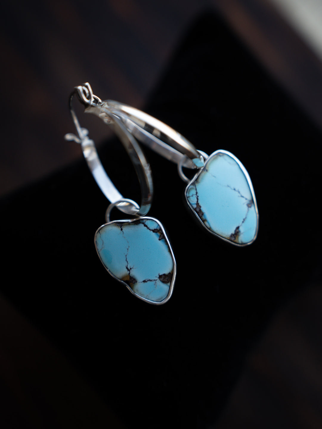 Golden Hills Turquoise Hoops - Soft Spear