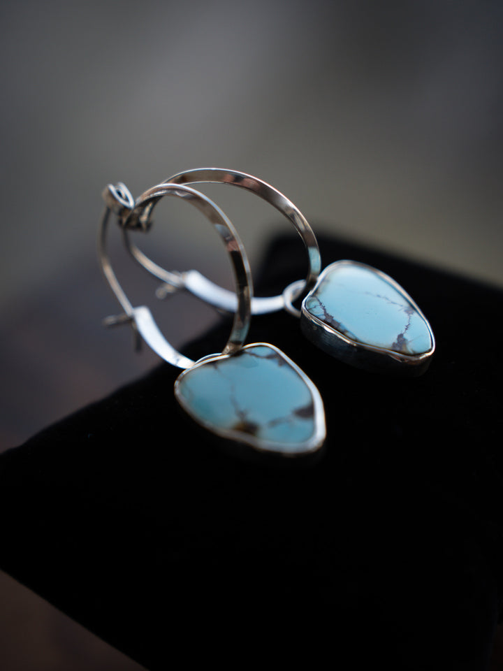 Golden Hills Turquoise Hoops - Soft Spear