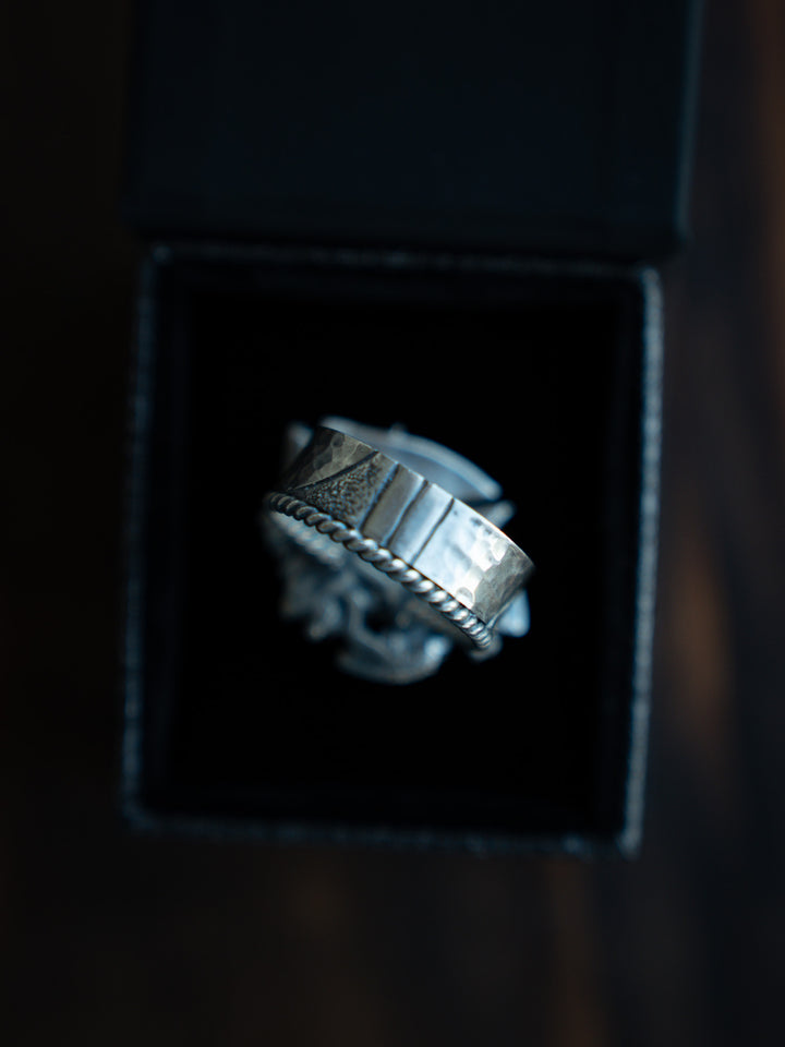 Tundra Silver & Gold Nugget Ring