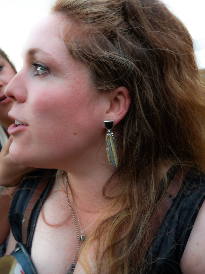 Starry Night Jasper Earrings - Nightwatch