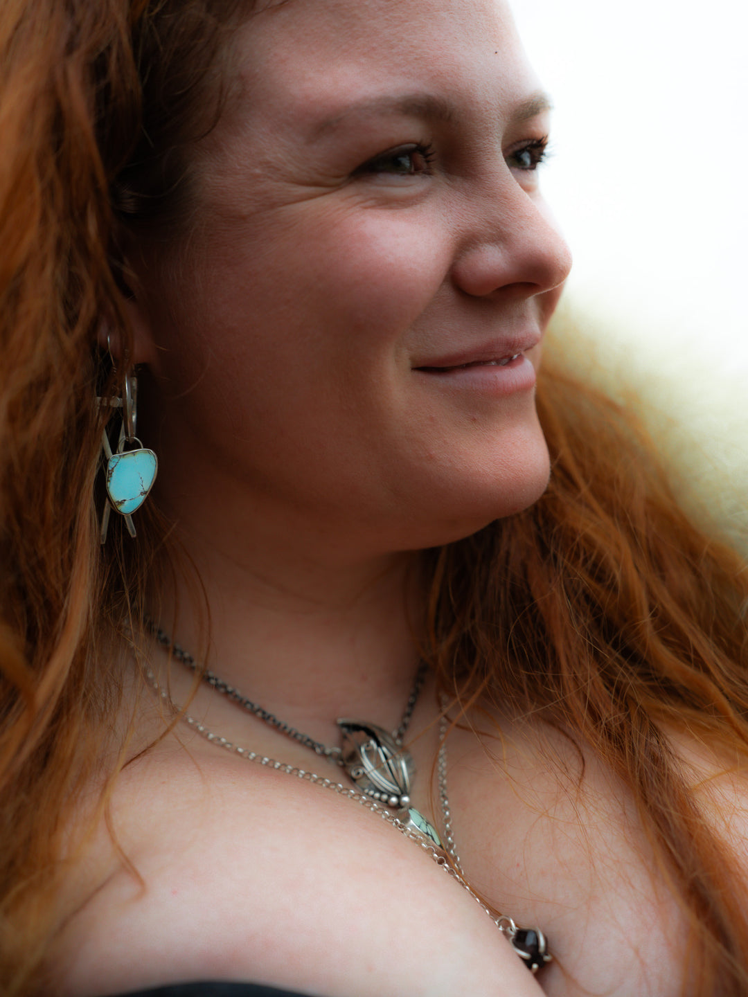 Golden Hills Turquoise Hoops - Soft Spear