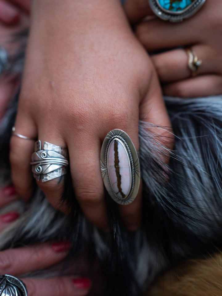 Oregon Sunset Jasper Ring - Rooted