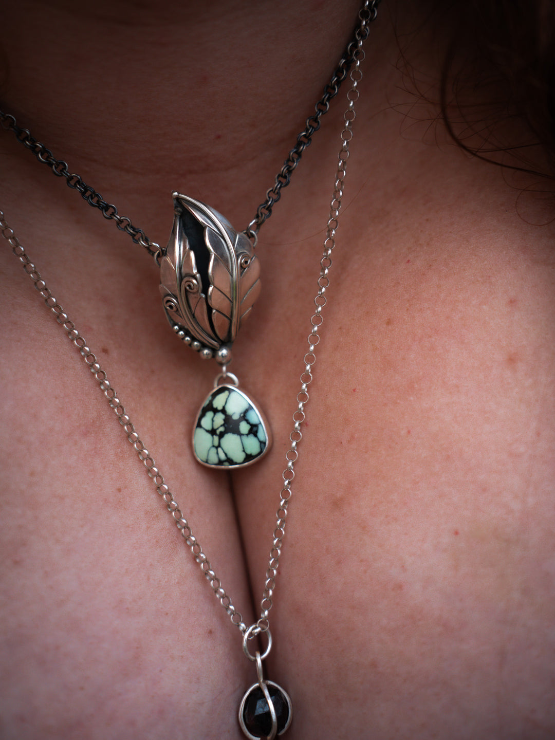 Desert Bloom Variscite Sister Pendant I - Freyja