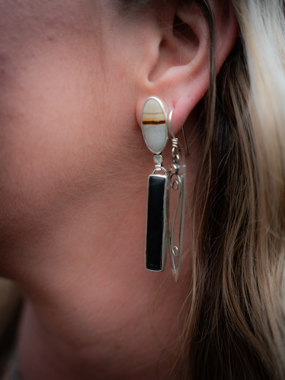 Starry Night Jasper Earrings - Constellation