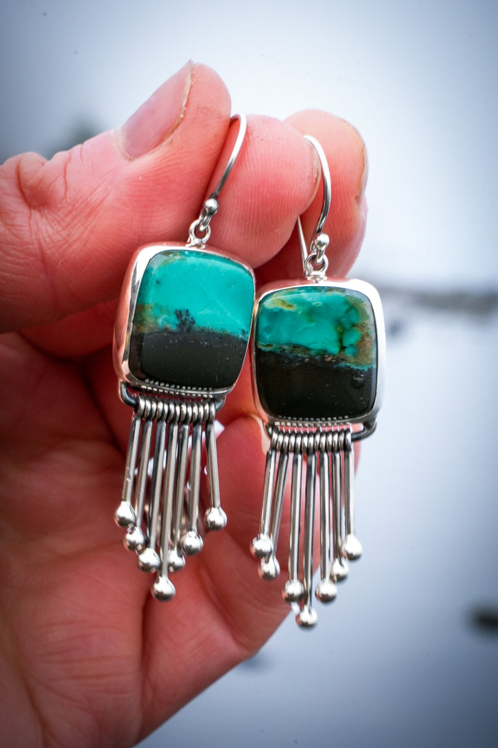 Opalwood Fringe Earrings - Ancient Stillness