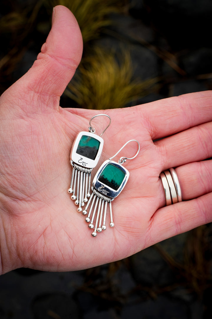 Opalwood Fringe Earrings - Ancient Stillness