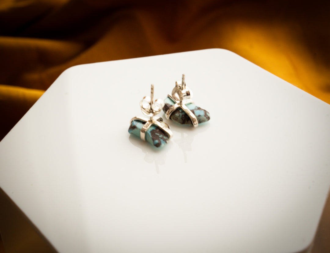 Golden hills Turquoise Split Stud Earrings