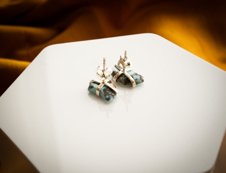 Golden hills Turquoise Split Stud Earrings