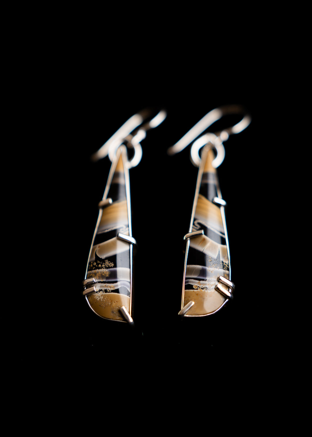Fryite Jasper Long Teardrop Earrings