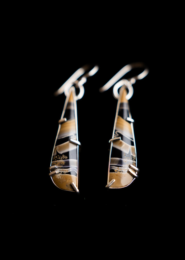 Fryite Jasper Long Teardrop Earrings