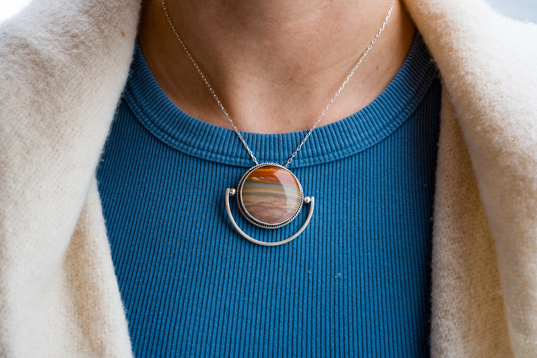 Polychrome Jasper Pendant - Rising