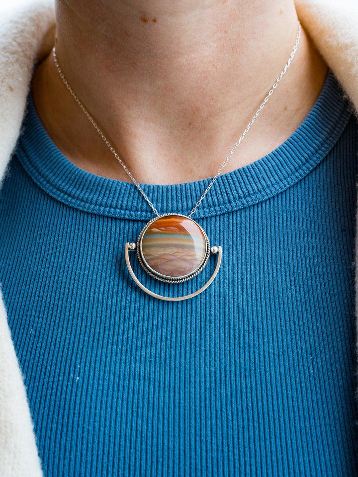 Polychrome Jasper Pendant - Rising