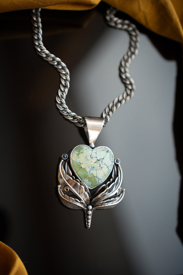 Heirloom Turquoise Heart Pendant
