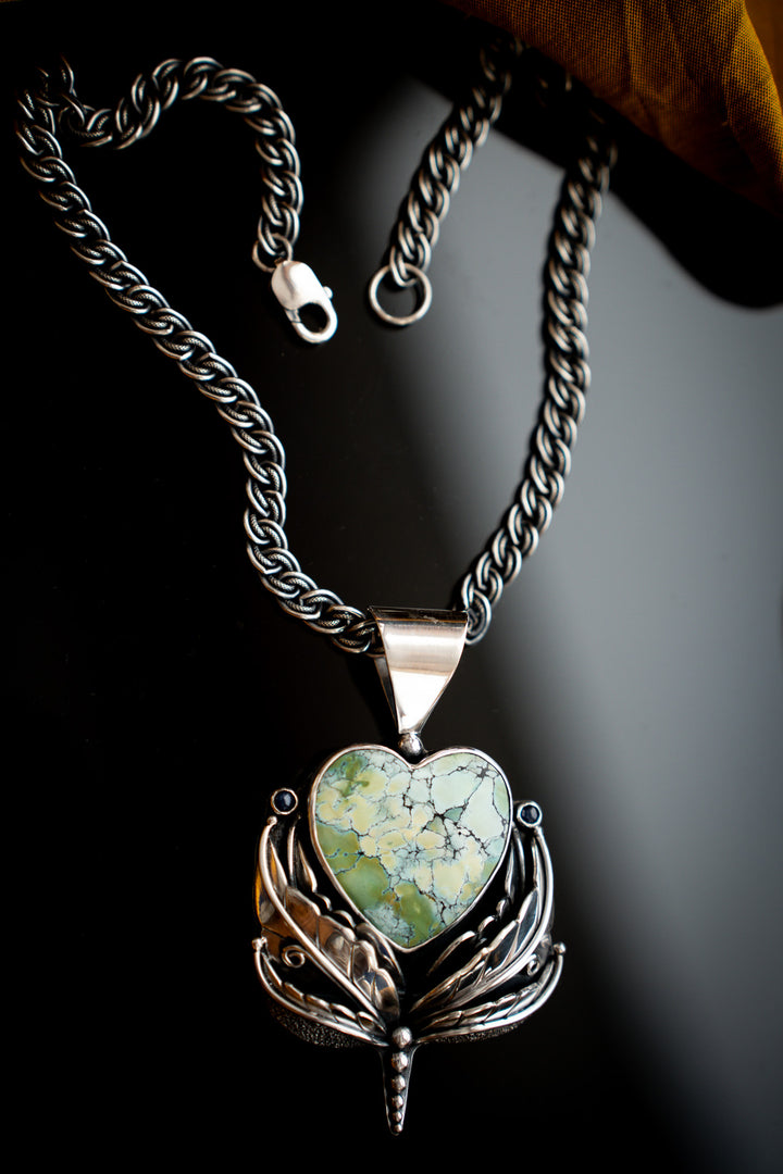 Heirloom Turquoise Heart Pendant