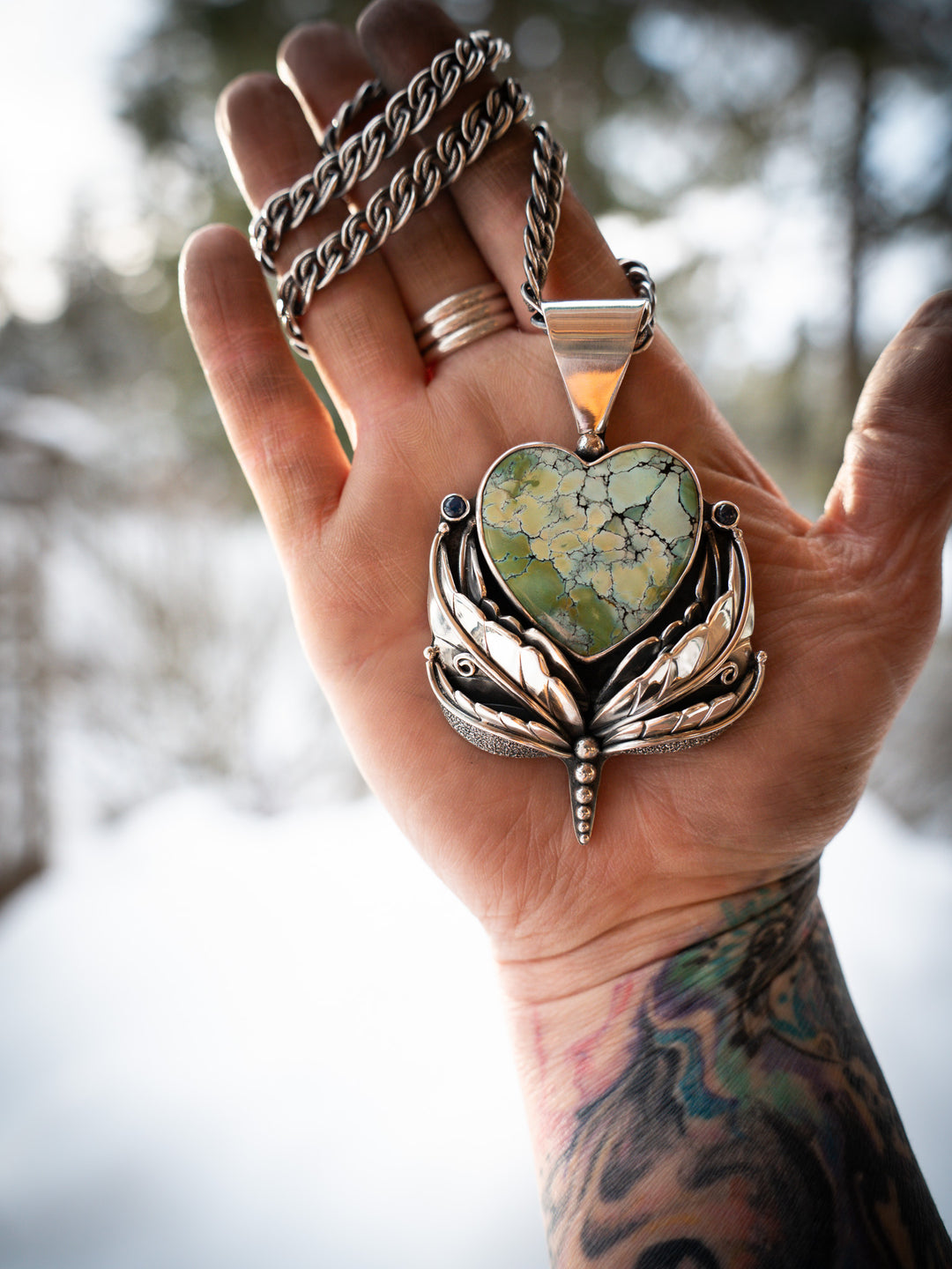 Heirloom Turquoise Heart Pendant