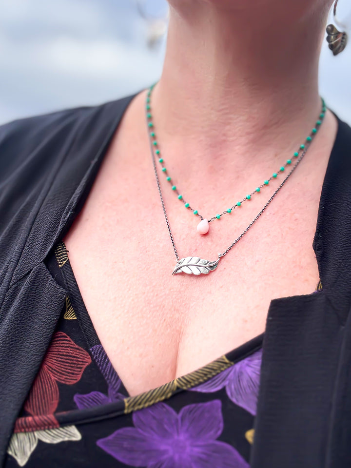 Luminary & Leaf Necklace Set