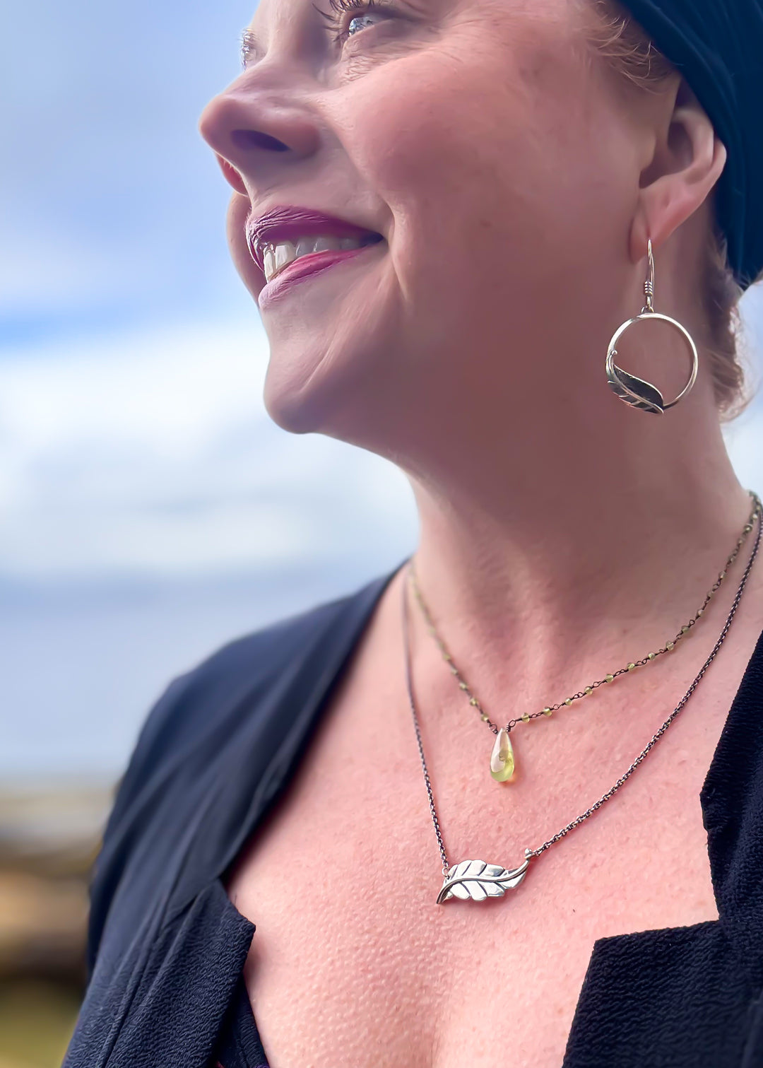 Luminary & Leaf Necklace Set