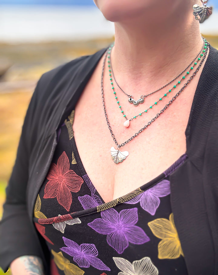 Trinity, Dew Drop Luminary, and Willow Wisp Necklace Trio