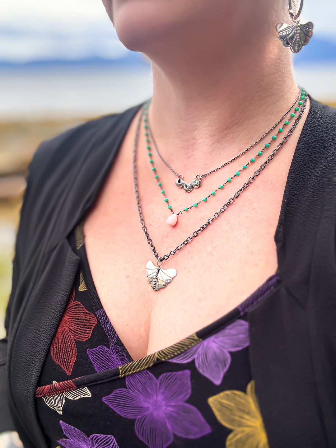Trinity, Dew Drop Luminary, and Willow Wisp Necklace Trio