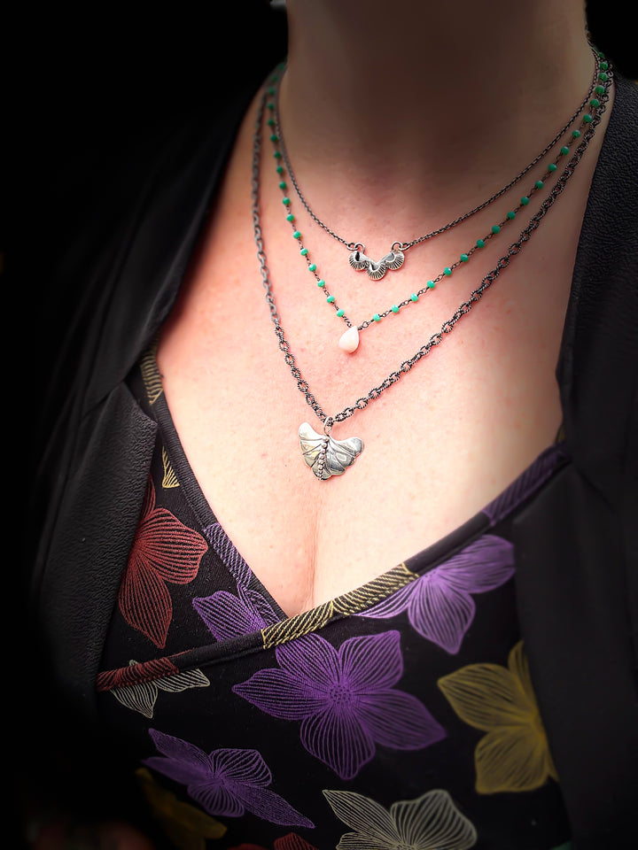 Trinity, Dew Drop Luminary, and Willow Wisp Necklace Trio