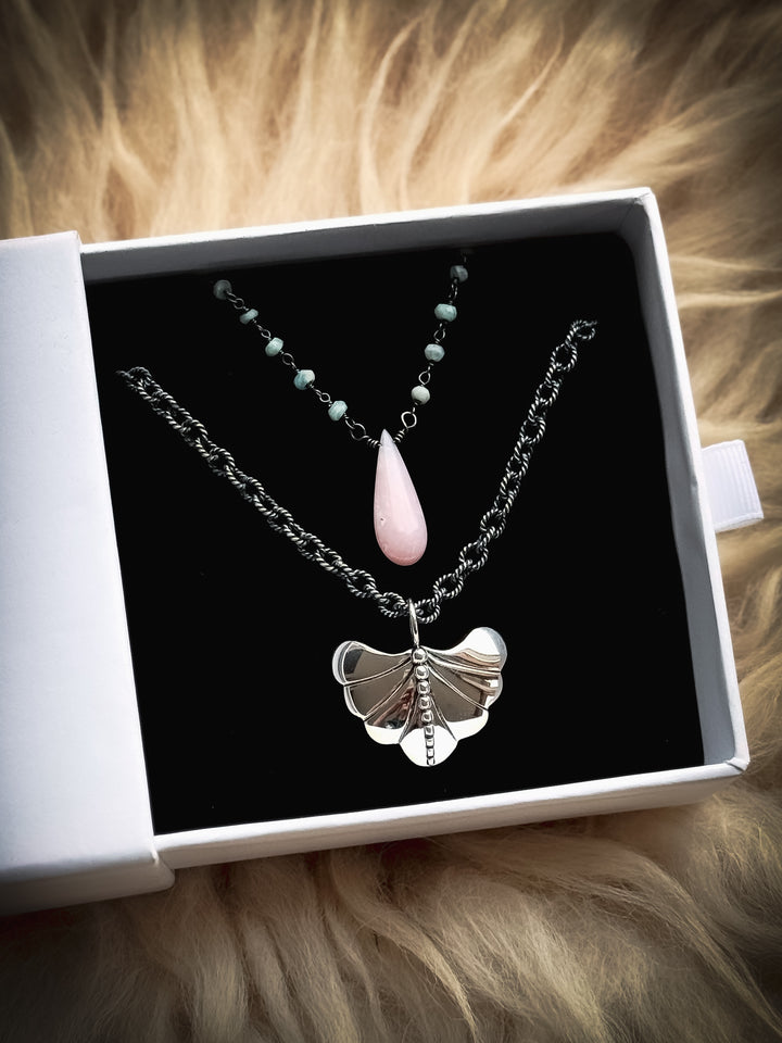 Dew Drop Luminary and Willow Wisp Necklace