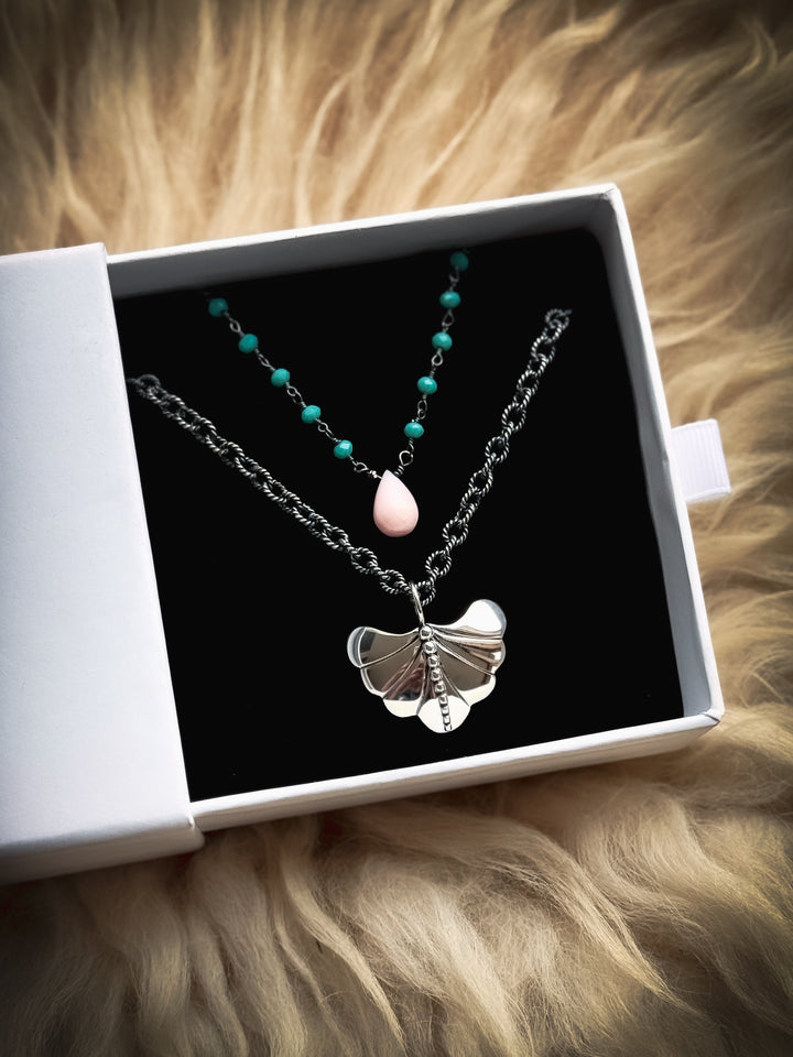 Dew Drop Luminary and Willow Wisp Necklace
