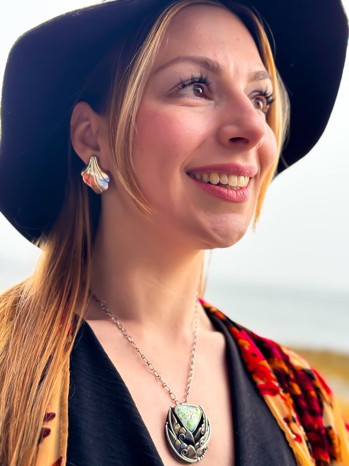 Evangeline Silver Post Earrings