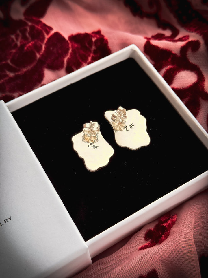 Evangeline Silver Post Earrings