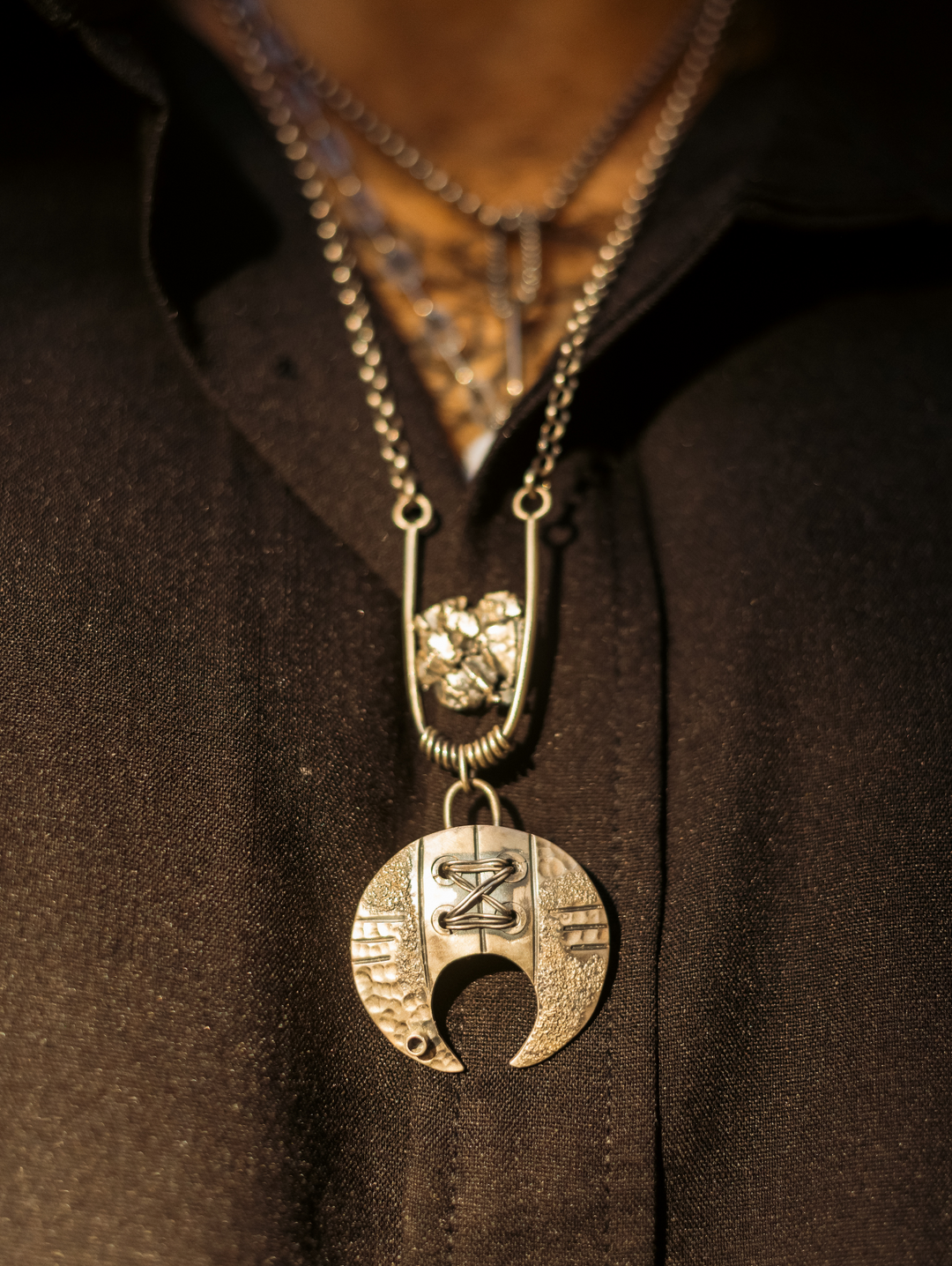 Fjord Silver Nugget Pendant