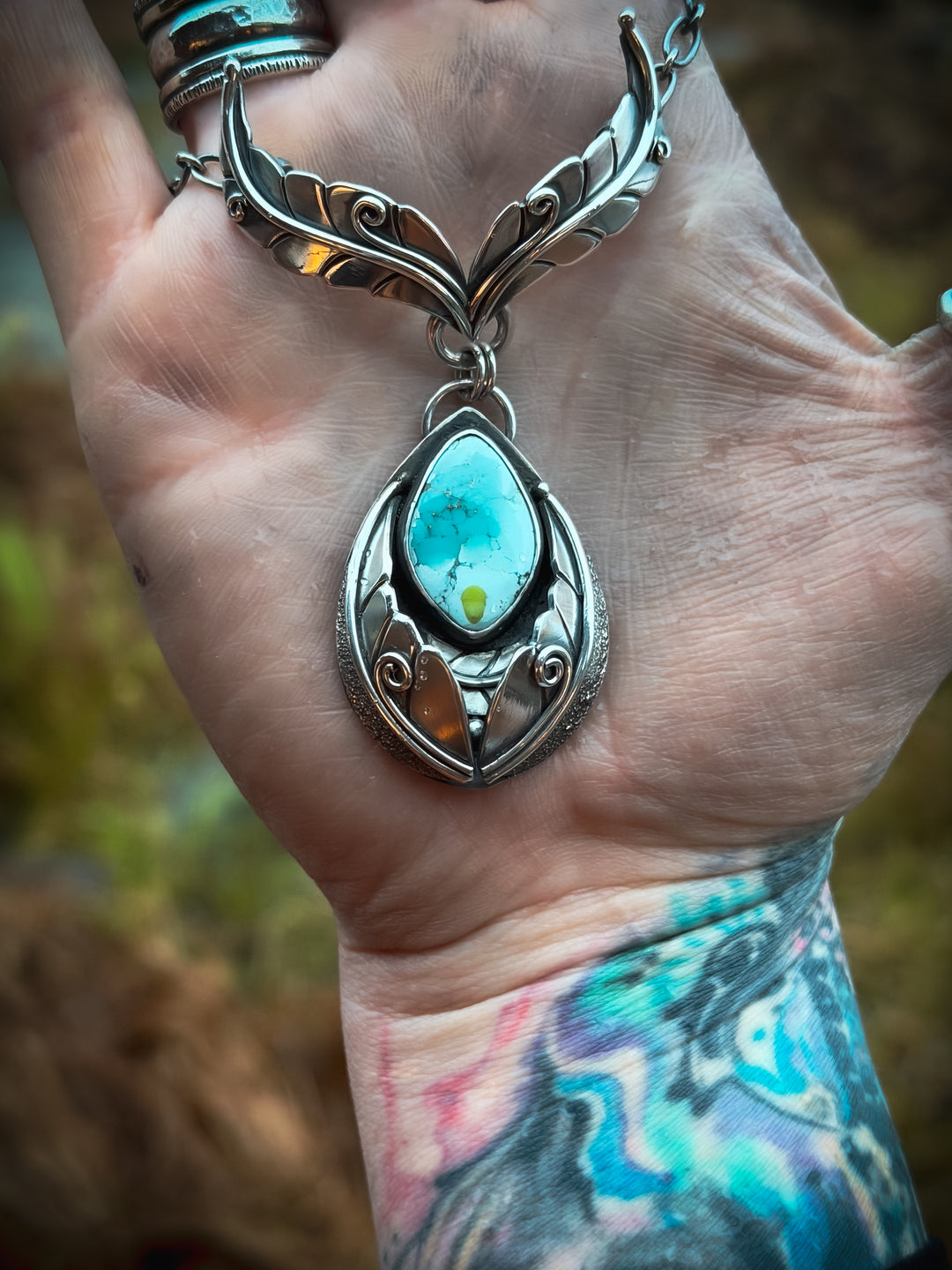 Gobi Turquoise Wing Necklace