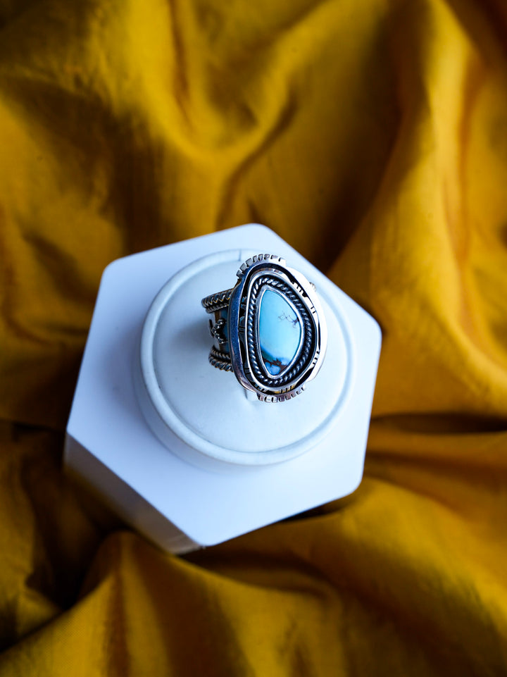 Golden Hills Turquoise Rugged Band Ring