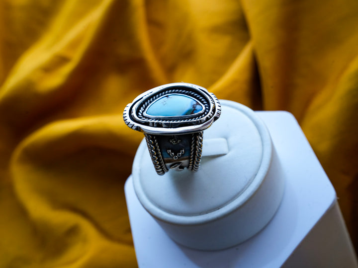 Golden Hills Turquoise Rugged Band Ring