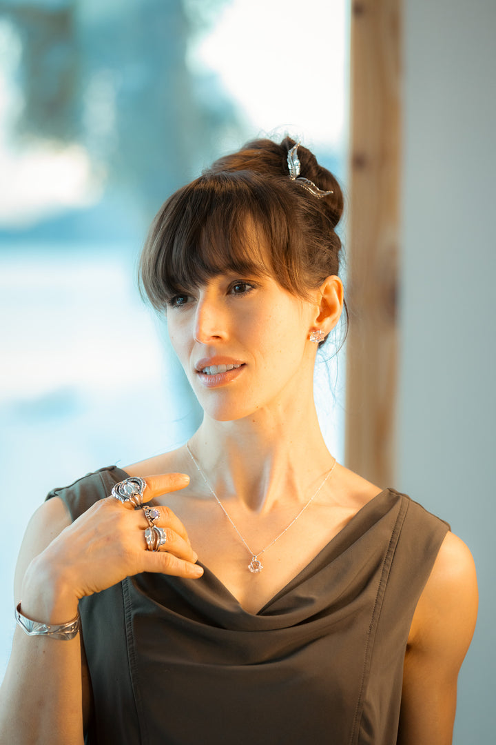 Large Herkimer Diamond Studs