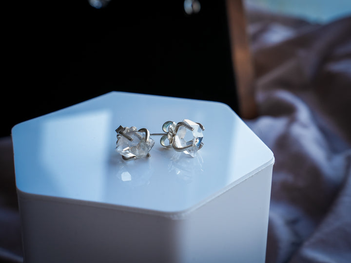 Large Herkimer Diamond Studs