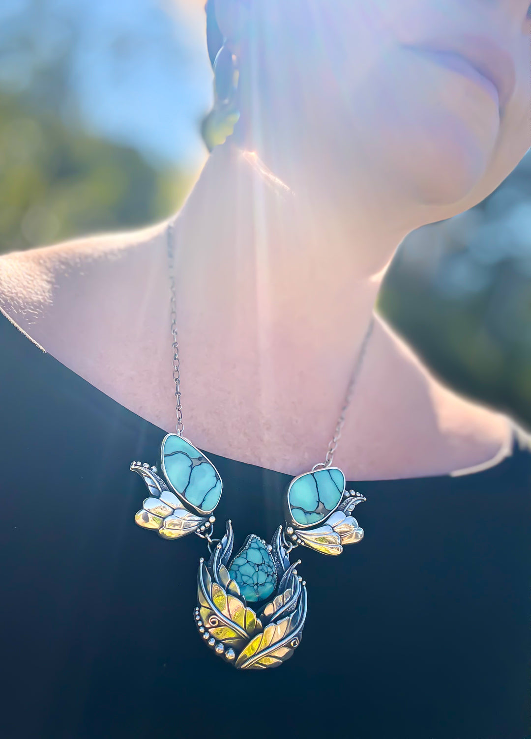 High Grade Desert Bloom Variscite Heirloom Necklace