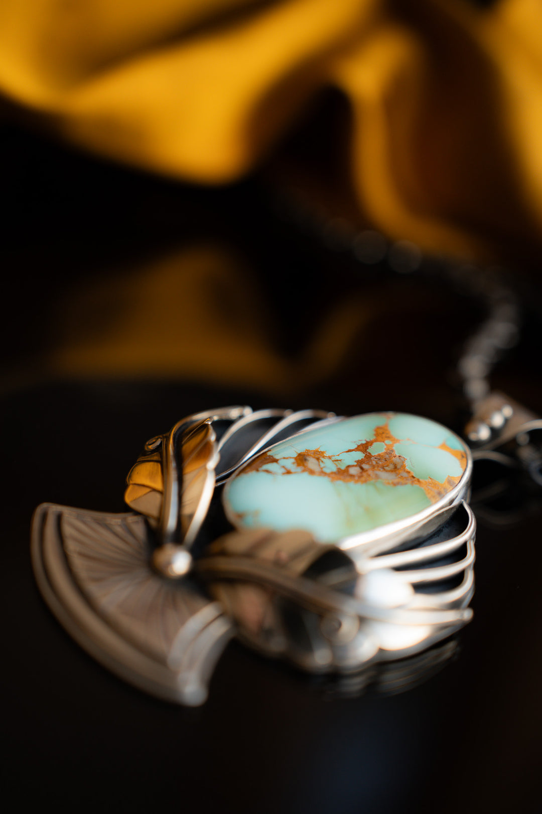 High Grade Royston Turquoise Pendant